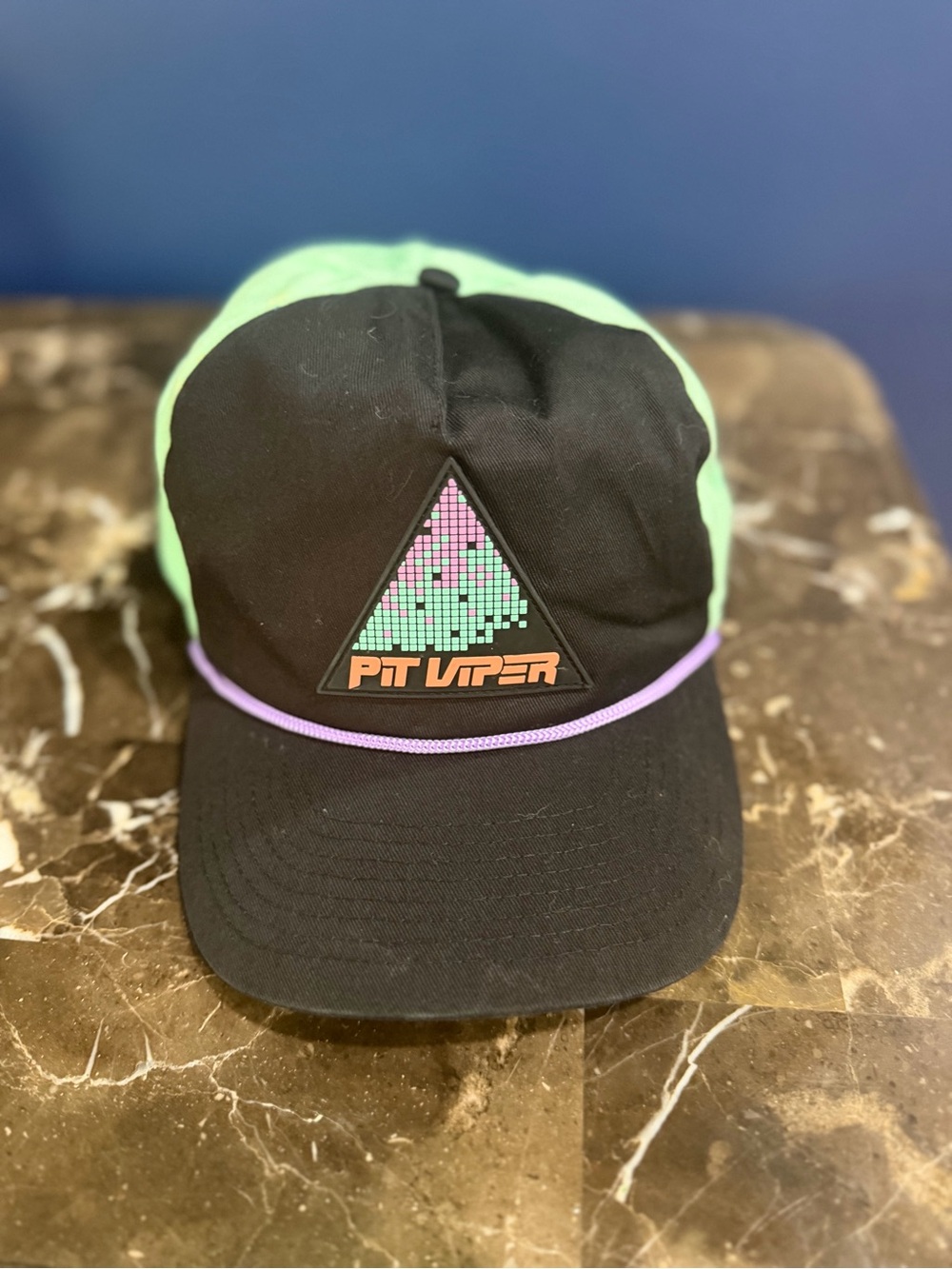 Pit Viper Black, Mint & Purple Retro Triangle Logo Cap